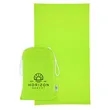 Sand-Free rPET Beach Towel With Pouch | https://www.bestnamebadges.com