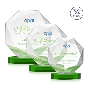 Bradford VividPrint™ Award on Alberton Base - Green | https://www.bestnamebadges.com