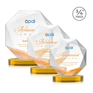 Bradford VividPrint™ Award on Alberton Base - Amber | https://www.bestnamebadges.com