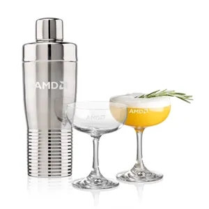 Genoa Shaker & Mauritius Cocktail Set | https://www.bestnamebadges.com