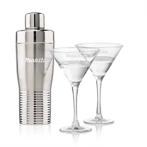 Genoa Shaker & Connoisseur Martini Set | https://www.bestnamebadges.com