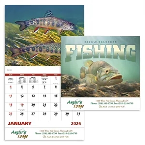 Good Value™ Fishing - Stapled Calendar | https://www.bestnamebadges.com