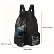 Beach Mesh Drawstring Backpack with Wet Pocket | https://www.bestnamebadges.com