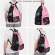 Beach Mesh Drawstring Backpack with Wet Pocket | https://www.bestnamebadges.com