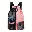 Beach Mesh Drawstring Backpack with Wet Pocket | https://www.bestnamebadges.com