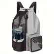Beach Mesh Drawstring Backpack with Wet Pocket | https://www.bestnamebadges.com