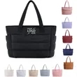 Puffer Tote Large Quilted Shoulder Bag for Work Travel | https://www.bestnamebadges.com