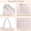 Puffer Tote Large Quilted Shoulder Bag for Work Travel | https://www.bestnamebadges.com