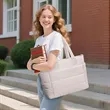 Puffer Tote Large Quilted Shoulder Bag for Work Travel | https://www.bestnamebadges.com