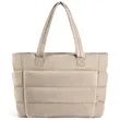 Puffer Tote Large Quilted Shoulder Bag for Work Travel | https://www.bestnamebadges.com