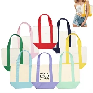 Large Capacity Canvas Tote Bag for Work Travel Shopping