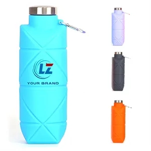 23OZ.Food-Grade Silicone Shockproof Folding Water Bottle