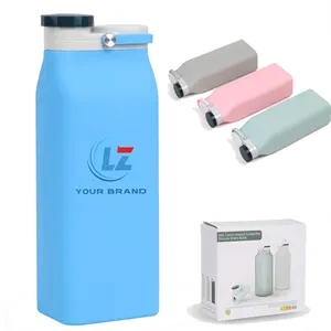 20OZ.Nordic Style Silicone Foldable Water Bottles