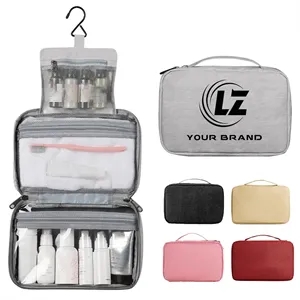 Hook-Style Makeup And PU Waterproof Toiletries Storage Bags