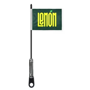 23" Economy Motorcycle flagpole w/ 6"x 9" Custom flag