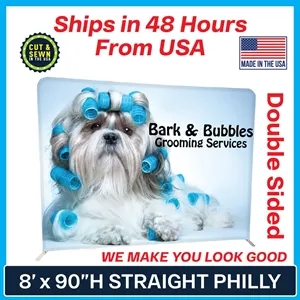 Philly 8 Ft. x 90"H Straight Double-Sided Display Kit