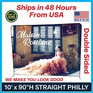 Philly 10 Ft. x 90"H Straight Double-Sided Display Kit