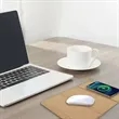 Foldable Cork Wireless Charging Mouse Pad Eco Friendly | https://www.bestnamebadges.com