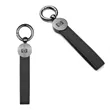 CoreLeather Gun Metal Keychain | https://www.bestnamebadges.com