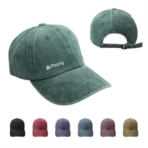 Cotton Unstructured Pigment Dye Dad Cap W/ Ponytail Slot