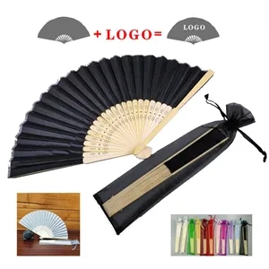 Bamboo Silk Handheld Folding Fans