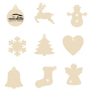 Blank Wood Slices Wooden Ornaments Decorations For Holiday