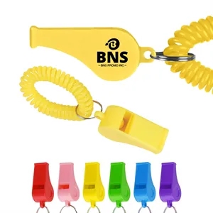 Whistle With Coil Safety Device