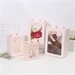 Clear Paper Gift Bags with Window Shopping with Handles | https://www.bestnamebadges.com