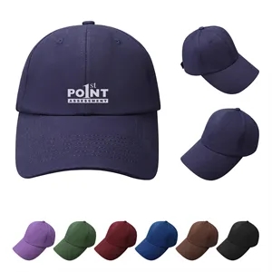 6 Panel Adjustable Unstructured Cotton Twill Baseball Cap