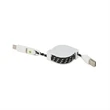 3-in-1 Retractable Fabric Charge-It Cable | https://www.bestnamebadges.com