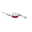 3-in-1 Retractable Fabric Charge-It Cable | https://www.bestnamebadges.com