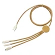 Eco Friendly Cork Multi Charging Cable Customizable Design | https://www.bestnamebadges.com