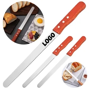 Durable Bread Knife Stainless Wooden Handle Kitchen Tool