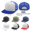 5 Panels Flat Bill Mesh Back Trucker Cap | https://www.bestnamebadges.com