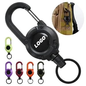Retractable Wire Keychain Durable Outdoor Utility Emergency