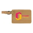 Bamboo Leatherette Luggage Tag | https://www.bestnamebadges.com