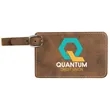 Rustic/Gold Leatherette Luggage Tag | https://www.bestnamebadges.com