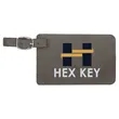 Gray Leatherette Luggage Tag | https://www.bestnamebadges.com