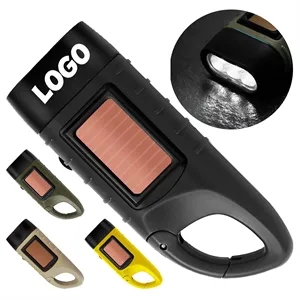 Solar Hand Crank Powered Flashlight for Outdoor Adventures