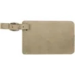 Light Brown Leatherette Luggage Tag | https://www.bestnamebadges.com