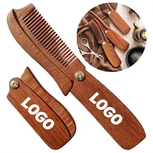 Premium Foldable Wooden Comb Stylish Grooming Accessory