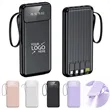 10000mAh Fast Charging Power Bank with 4 Built-In Cables | https://www.bestnamebadges.com