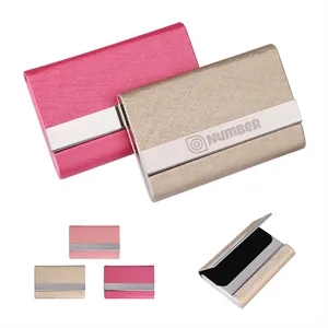 Stainless Steel Business Card Holder W/ Magnetic Closure