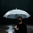 46"Arc Auto Open Clear Umbrella W/ Reinforced Frame | https://www.bestnamebadges.com