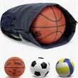Basketball Sports Drawstring Backpack with Shoe Compartment | https://www.bestnamebadges.com