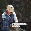 Basketball Sports Drawstring Backpack with Shoe Compartment | https://www.bestnamebadges.com
