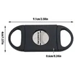 Custom Double Cut Sharp Stainless Steel Cigar Cutter | https://www.bestnamebadges.com