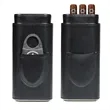 Premium Leather Cigar Case with Cutter for 3 Cigars | https://www.bestnamebadges.com