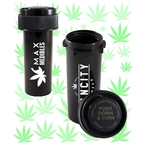 Push & Turn Reverse Container (8 Dram) - Cannabis