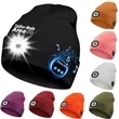 Bluetooth Beanie USB LED Christmas Headlamp Winter Hat | https://www.bestnamebadges.com